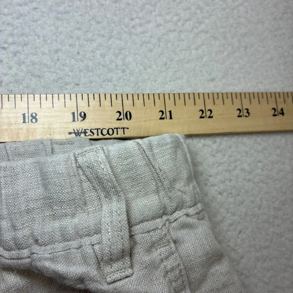Caribbean Linen Pants Men 44x30 Beige Relaxed Drawstring Beach Coastal Summer